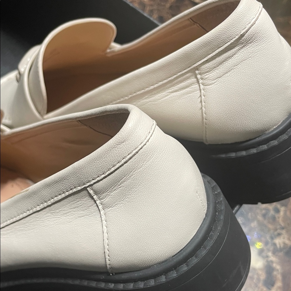 Coach Off-White Leather Loafers - Picture 6 of 8